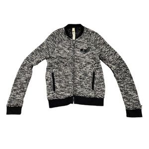 Diesel grey,black,white knit zip up sweater